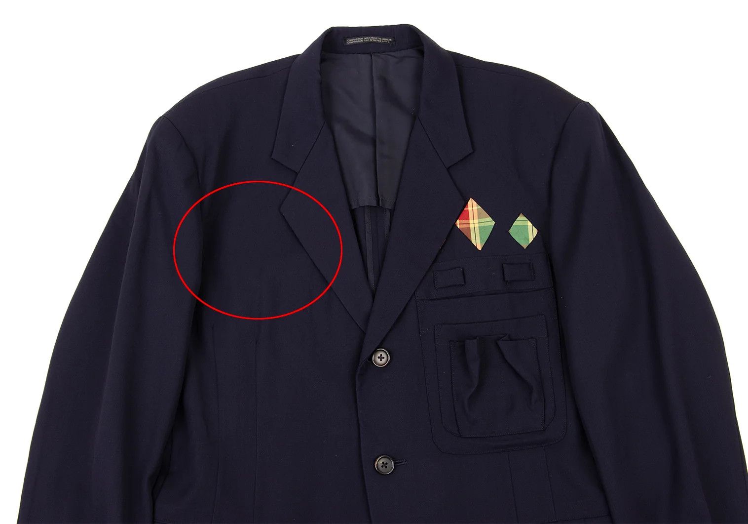 Yohji Yamamoto Yohji Yamamoto Wool Gabardine Jacket Navy M Size US M / EU 48-50 / 2 - 2 Thumbnail