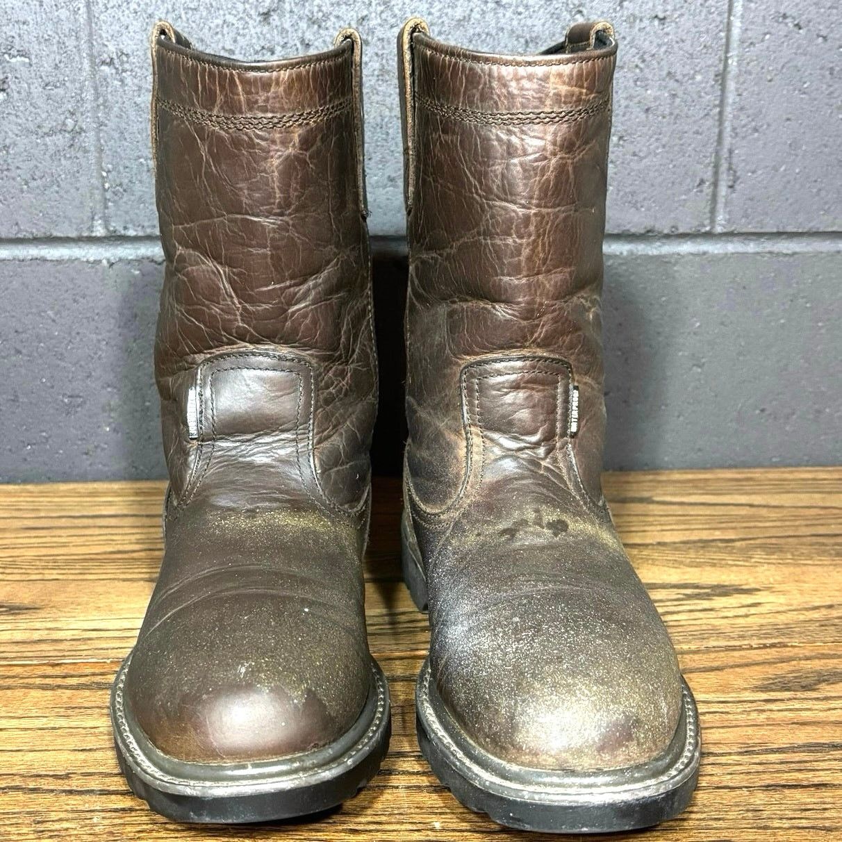 Wolverine Wolverine Men’s Brown Leather Pull On Work Boots 8.5M Size US 10 / EU 43 - 3 Thumbnail