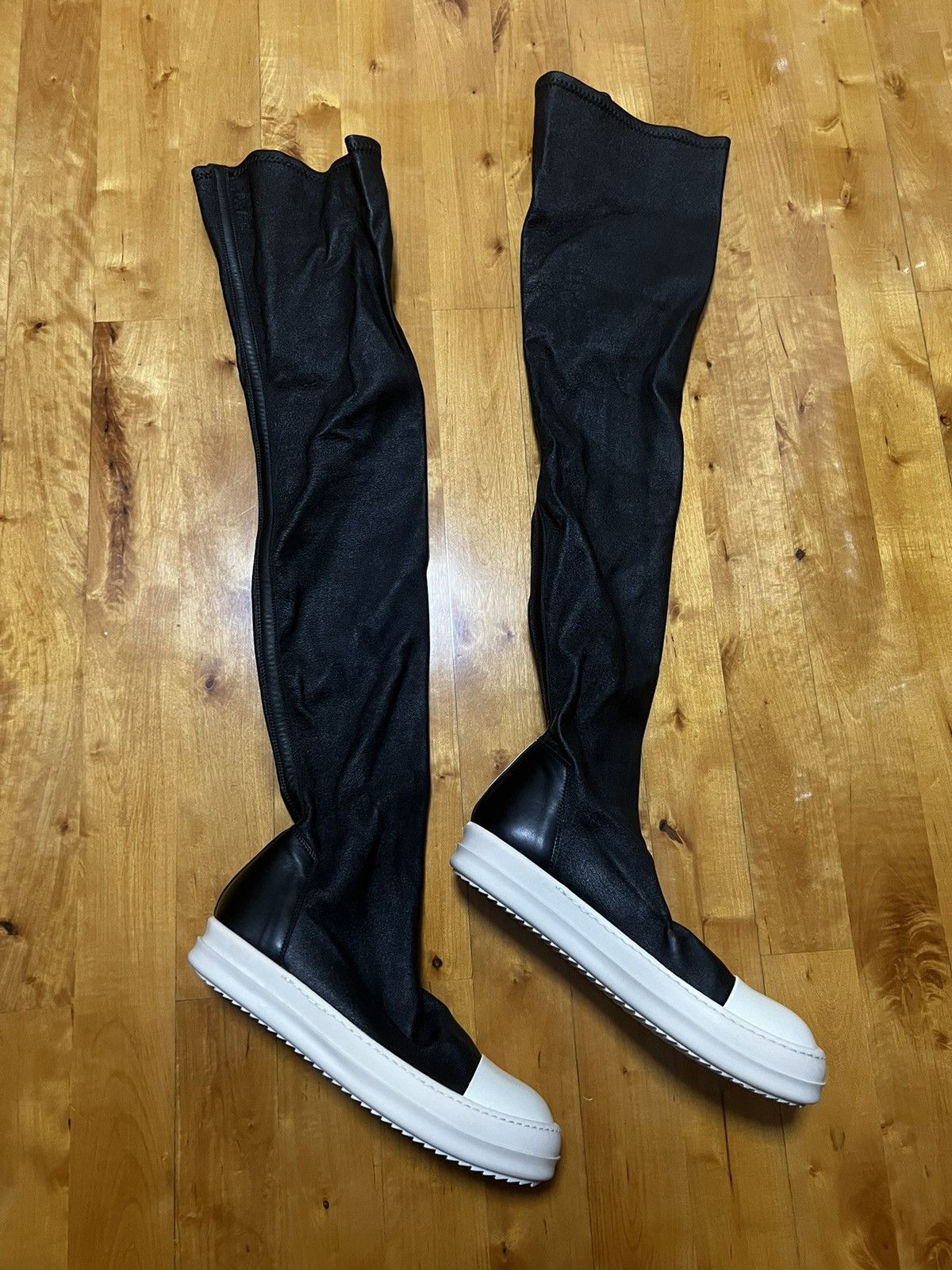 Rick Owens Rick owens mainline leather thigh high stocking sz 37.5 Size US 7.5 / IT 37.5 - 4 Thumbnail