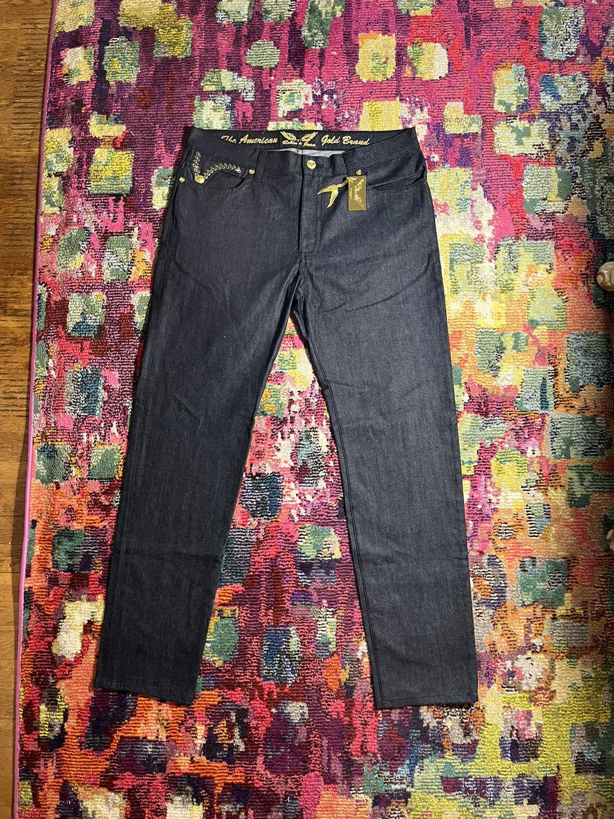 Robins Jeans Robin’s Jean Black and Gold 39 Size US 39 - 2 Thumbnail