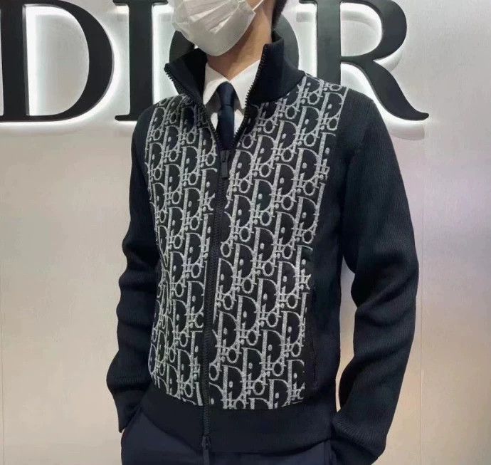 Dior Dior Black Monogram Knit Jacket Size US XXL / EU 58 / 5 - 3 Thumbnail