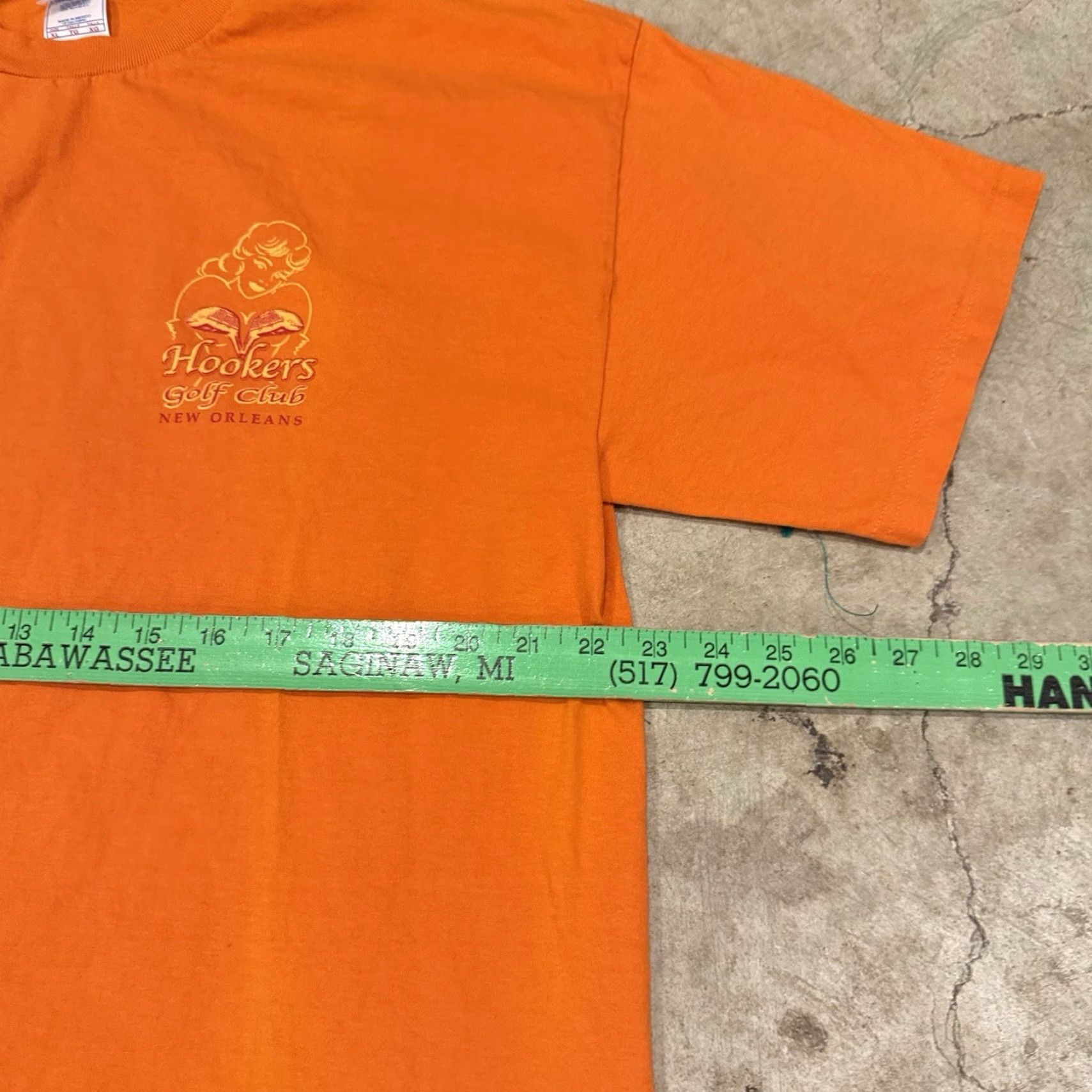 Vintage VINTAGE Hookers Golf Club New Orleans Graphic T-Shirt Mens XL Orange Size US XL / EU 56 / 4 - 6 Thumbnail