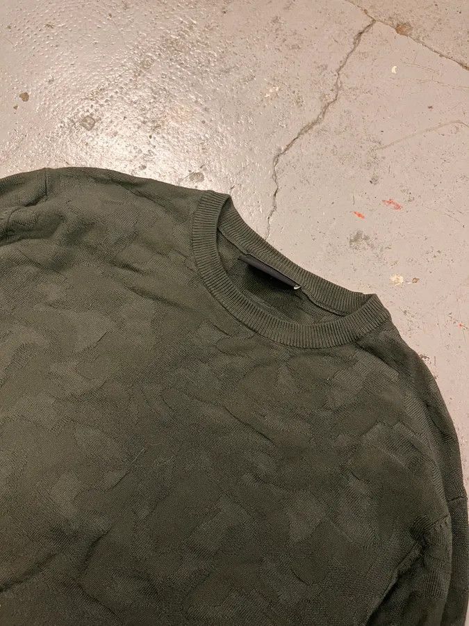 Emporio Armani SS2020 Emporio Armani Military Relief Green Sweater Size US S / EU 44-46 / 1 - 5 Thumbnail