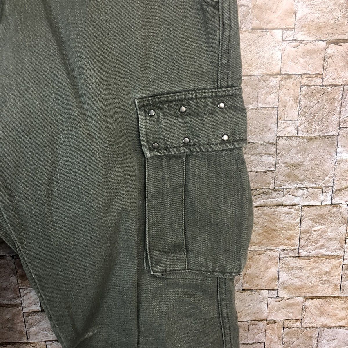 Japanese Brand Outreef Green tactical punk Cargo Multipocket Pants #A45 Size US 33 - 8 Thumbnail
