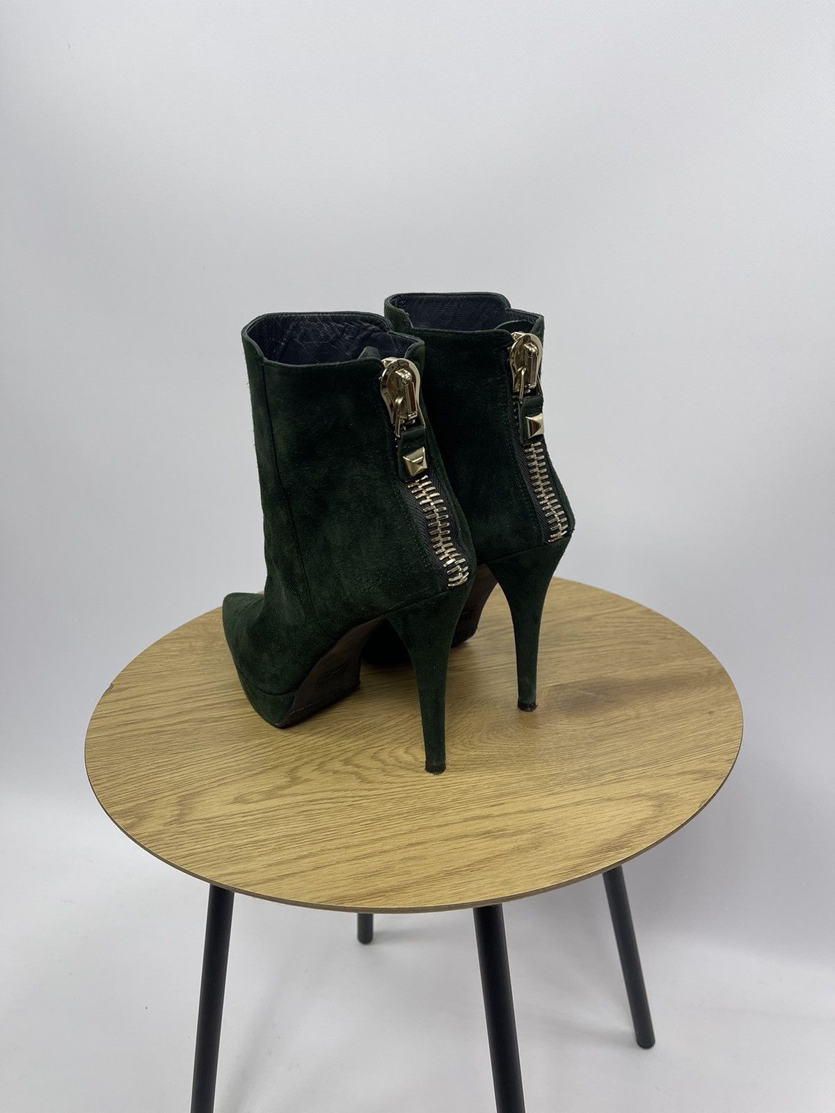 Stuart Weitzman Stuart Weitzman Green Leather Ankle Boots High Heel Size 37 Size US 7 / IT 37 - 4 Thumbnail