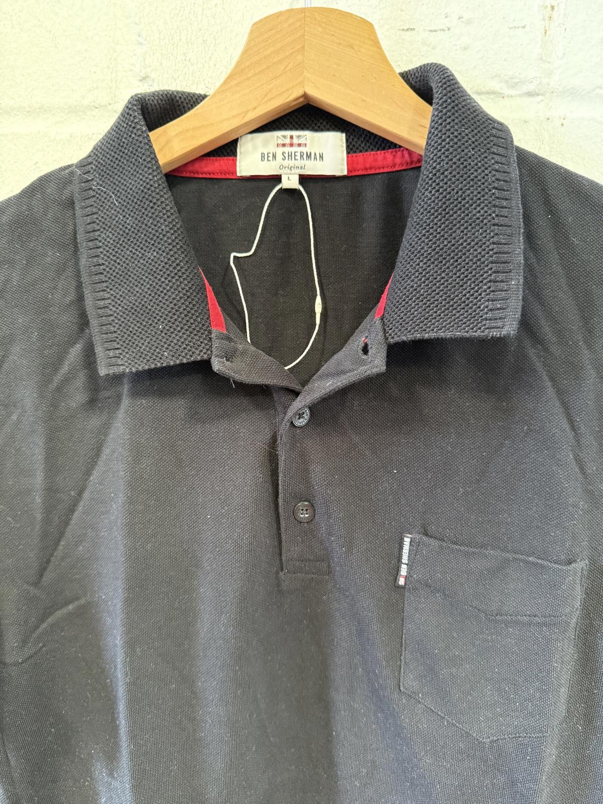 Ben Sherman Ben Sherman Black Polo Shirt with Pocket size L Size US L / EU 52-54 / 3 - 2 Thumbnail