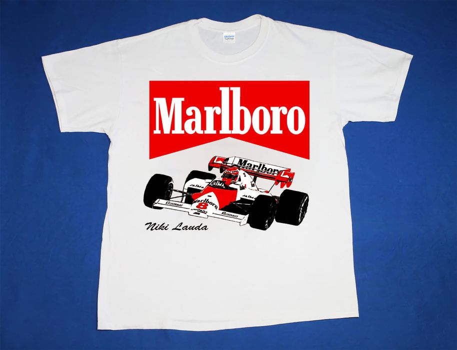 T-shirt Publicitaire Vintage Marlboro Kariban - Taille 3XL - Coton - Années 90 - Occasion Très Bon état