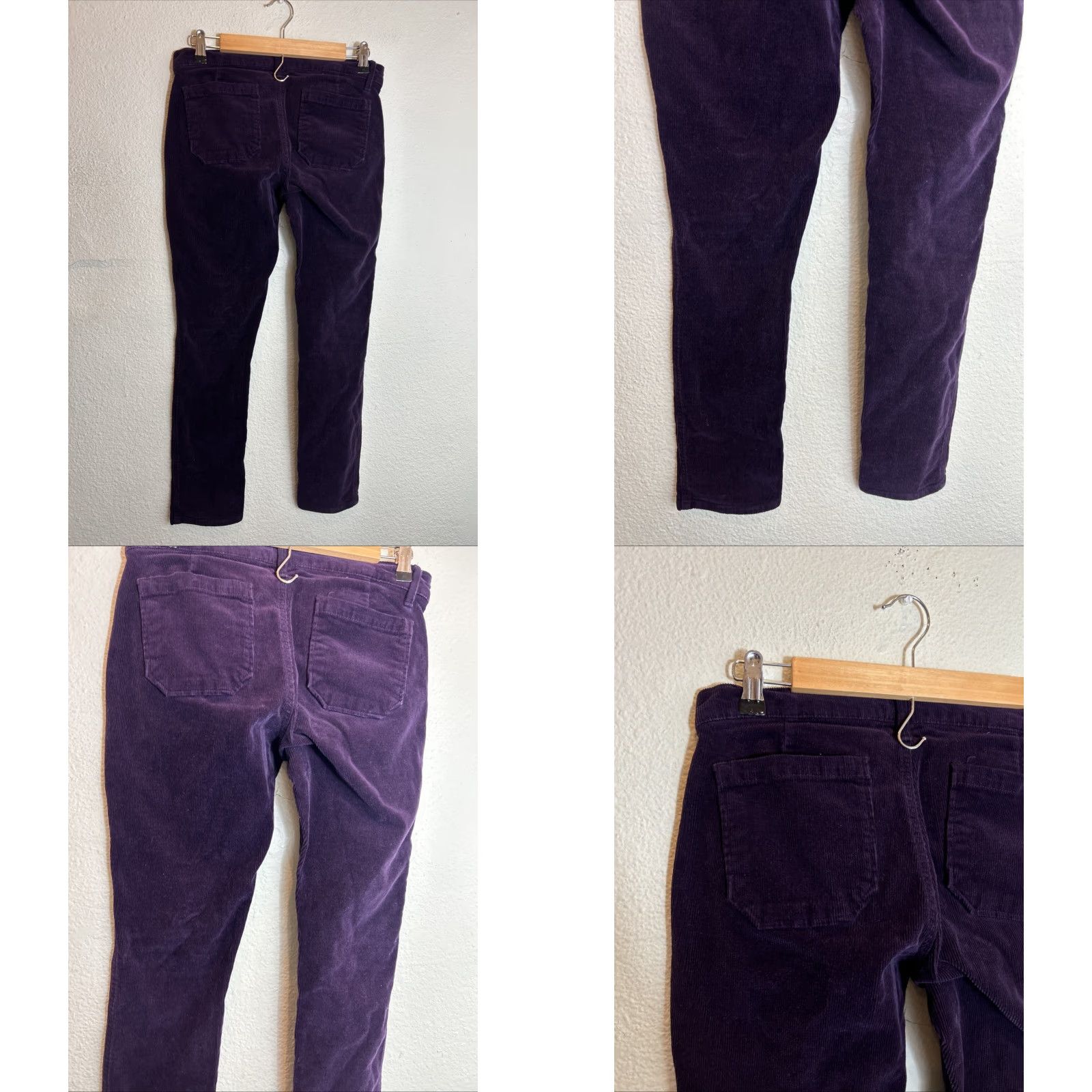 Gap Gap Womens Corduroy Pants Plum Purple Size 2 Ankle 28x26.5 Pants - Size 26" / US 2 / IT 38 - 8 Thumbnail