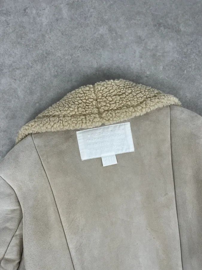 Maison Margiela 2012 Maison Margiela H&M Beige Leather Fur Coat Size US L / EU 52-54 / 3 - 7 Thumbnail