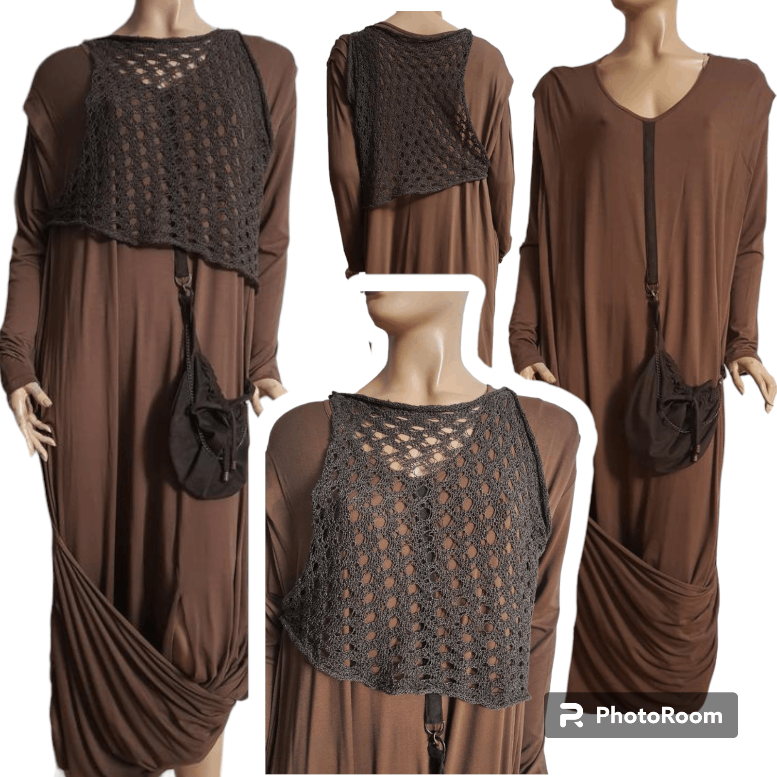Other Avant Garde brown dress maxi sz L new condition with tags Size L / US 10 / IT 46 - 1 Thumbnail