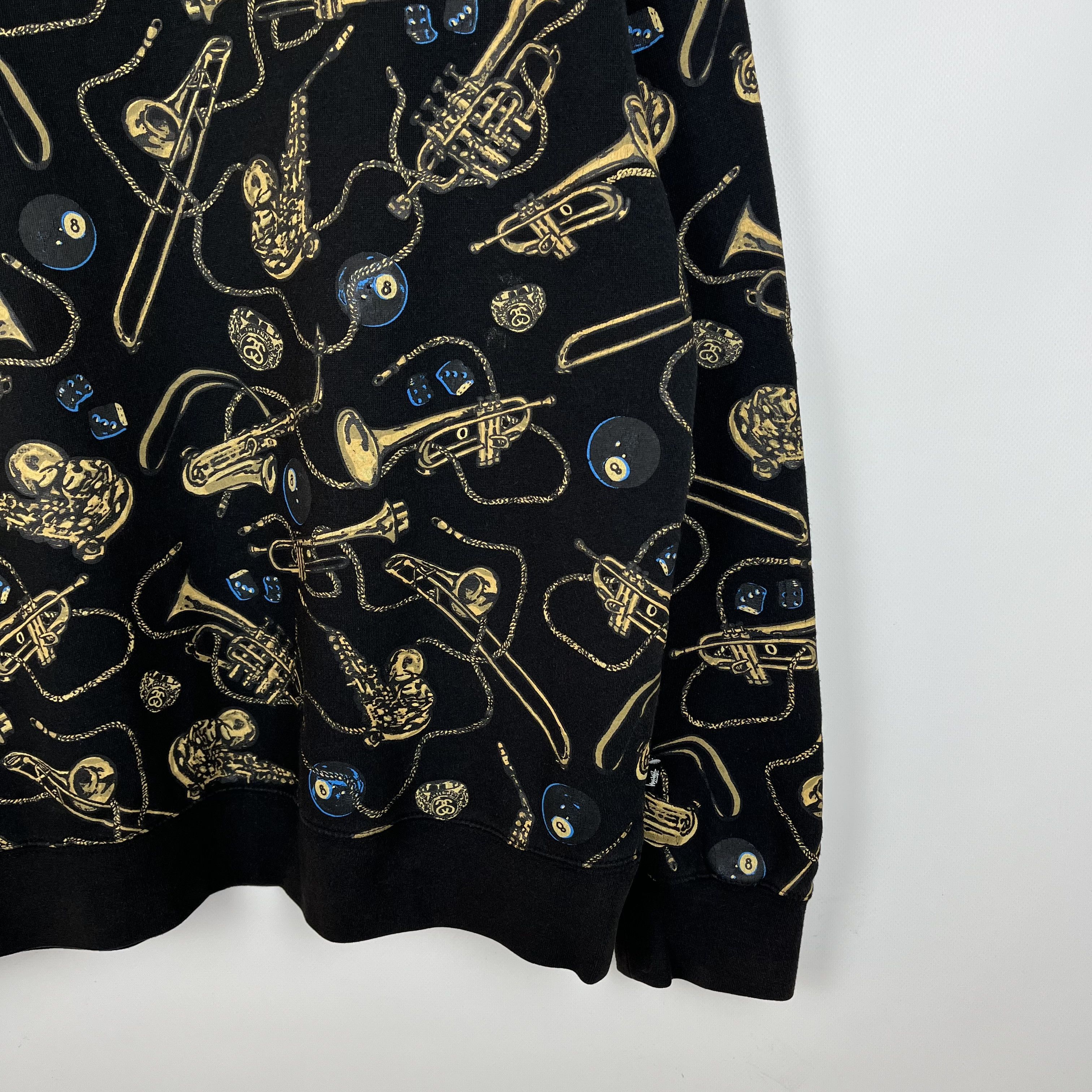 Stussy Vintage Stussy All Over Print Jazz Sweatshirt 90’s Size US XL / EU 56 / 4 - 3 Thumbnail
