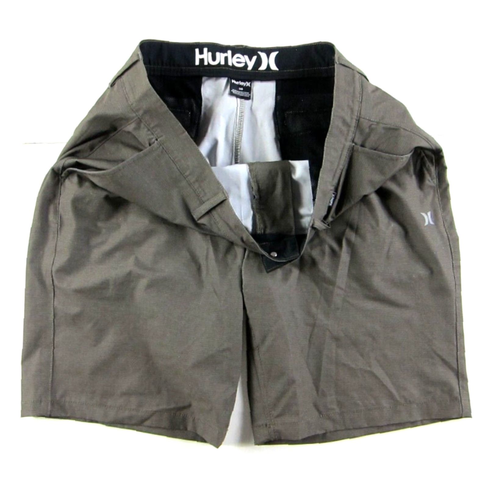 Hurley VINTAGE Hurley Army Green Lightweight Active Stretch Pocket Chino Shorts Men 38 Size US 38 / EU 54 - 4 Thumbnail