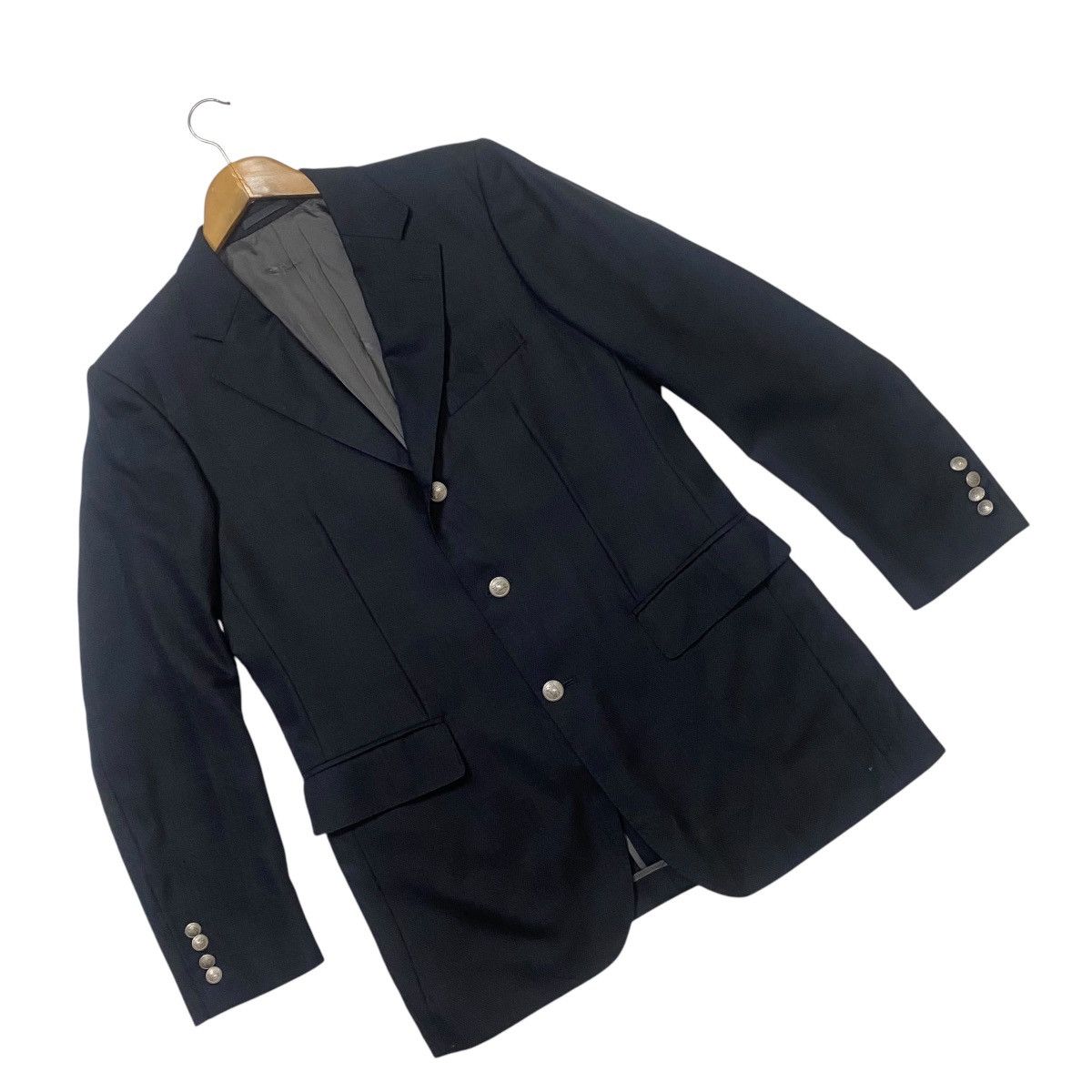 Burberry × Designer Burberrys metal button blazer coat Size US L / EU 52-54 / 3 - 2 Thumbnail