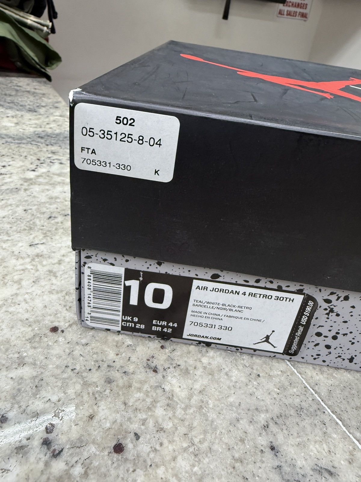 Jordan Brand Jordan 4 Retro Teal Size US 10 / EU 43 - 8 Thumbnail