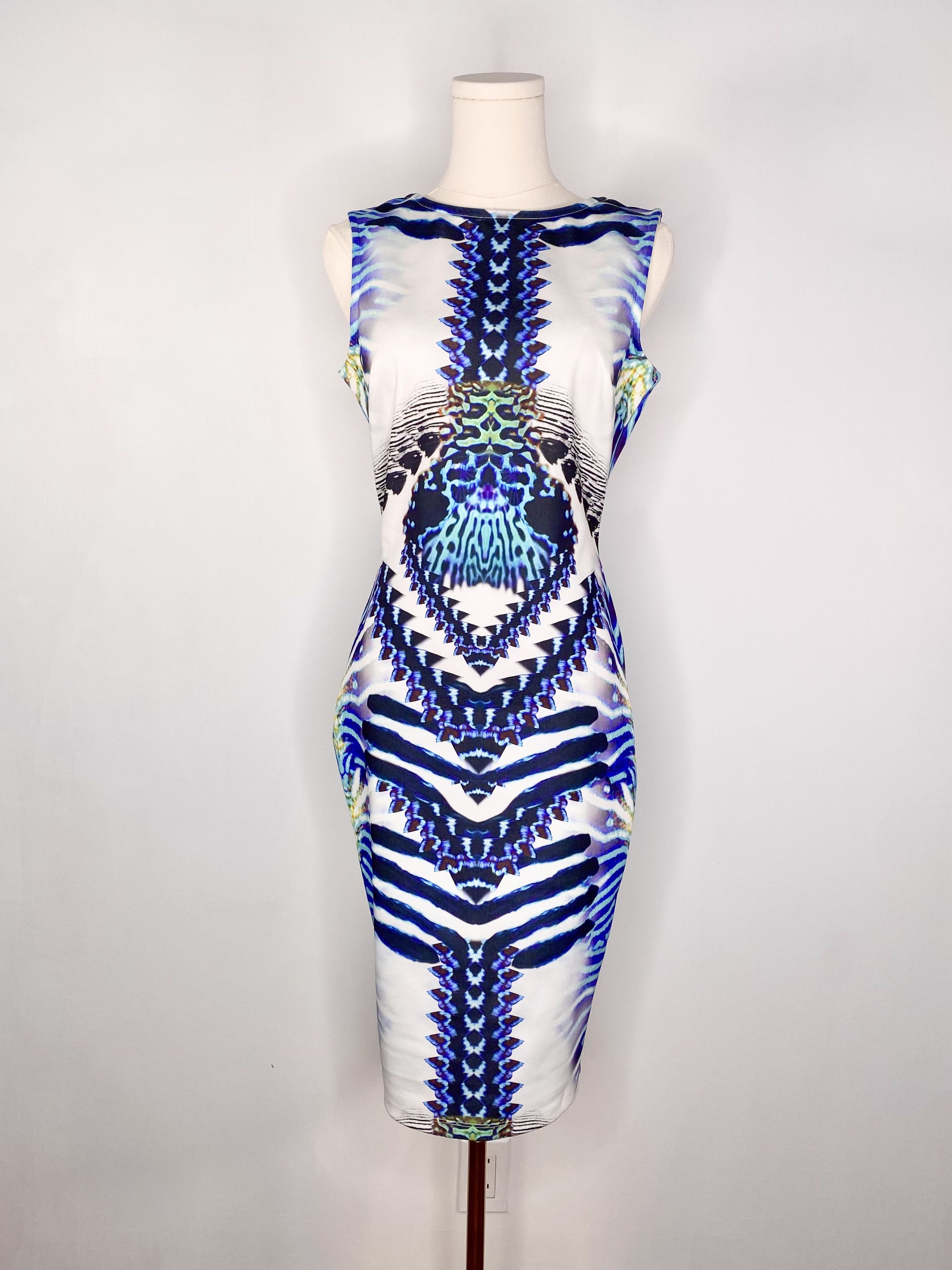 Asos Asos Petite - Bold Abstract Stripe Bodycon Dress Size M / US 6-8 / IT 42-44 - 3 Thumbnail