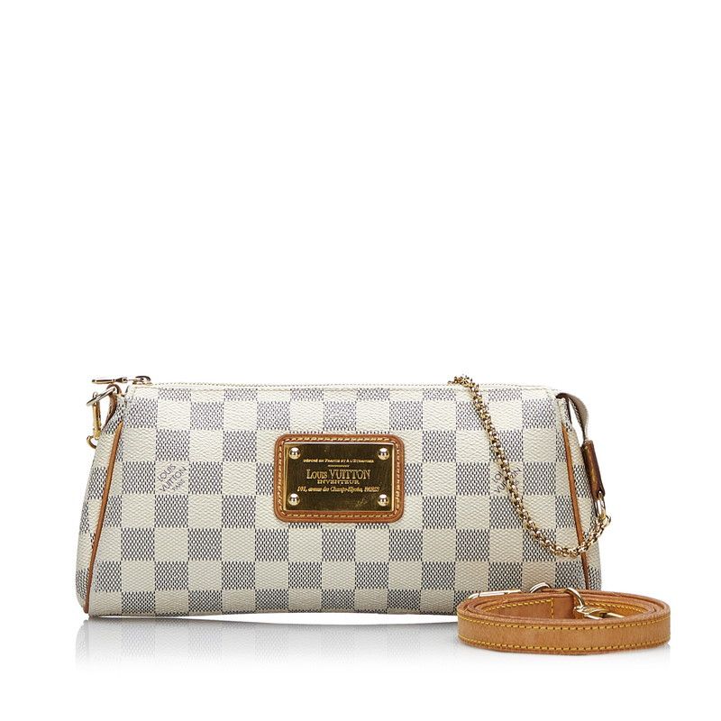image of Louis Vuitton Damier Azur Eva in White, Women's