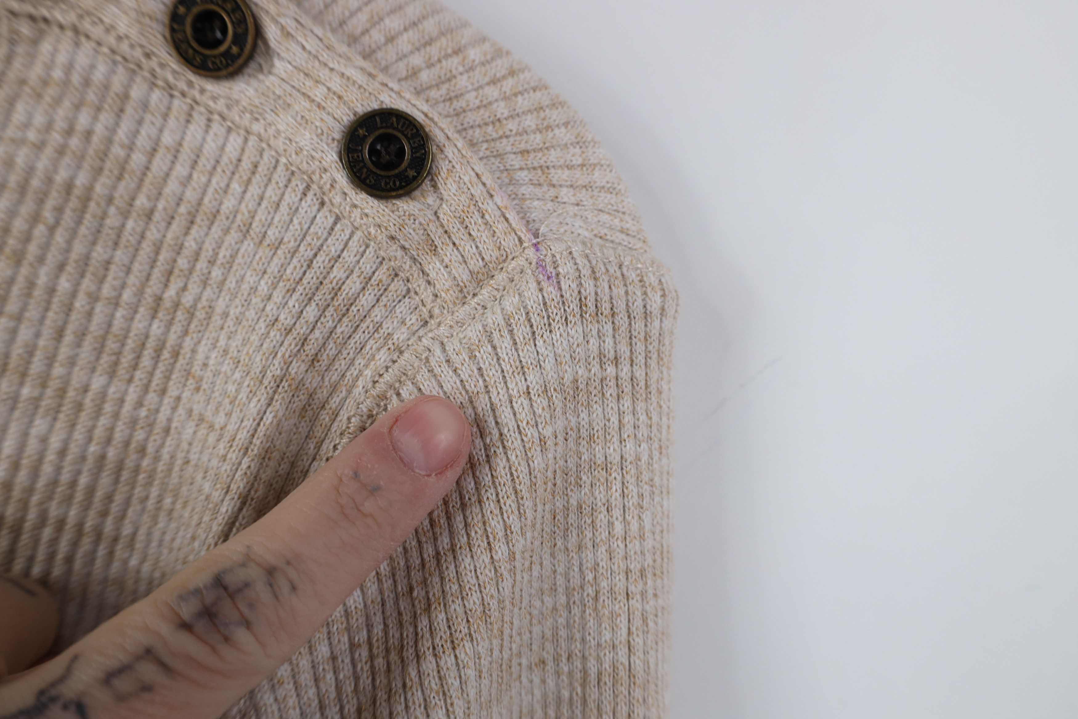 Ralph Lauren Vintage 90s Ralph Lauren Ribbed Knit Long Sleeve T-Shirt Size L / US 10 / IT 46 - 5 Thumbnail