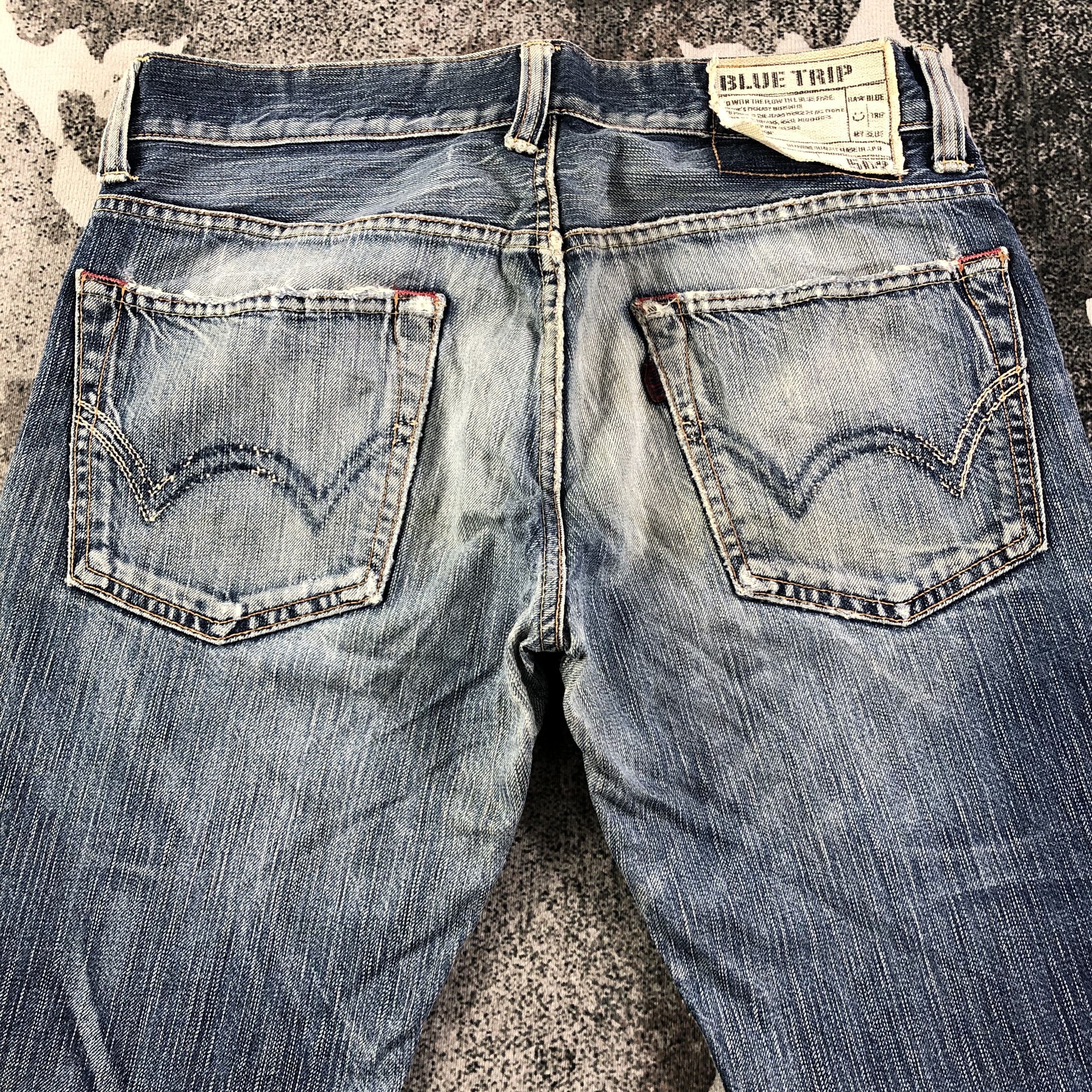 Edwin Edwin Blue Trip Jeans Distressed Denim KJ1492 Size US 32 / EU 48 - 4 Thumbnail