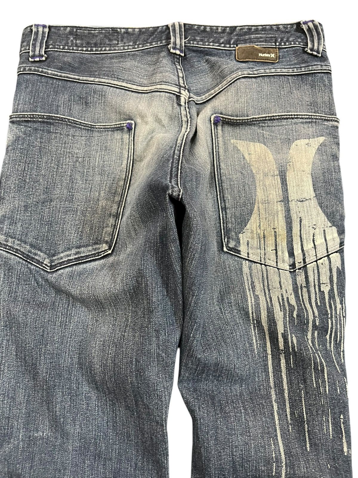 Beauty Beast × Hurley Vintage Hurley Back Big Logo Denim Size US 31 - 7 Thumbnail