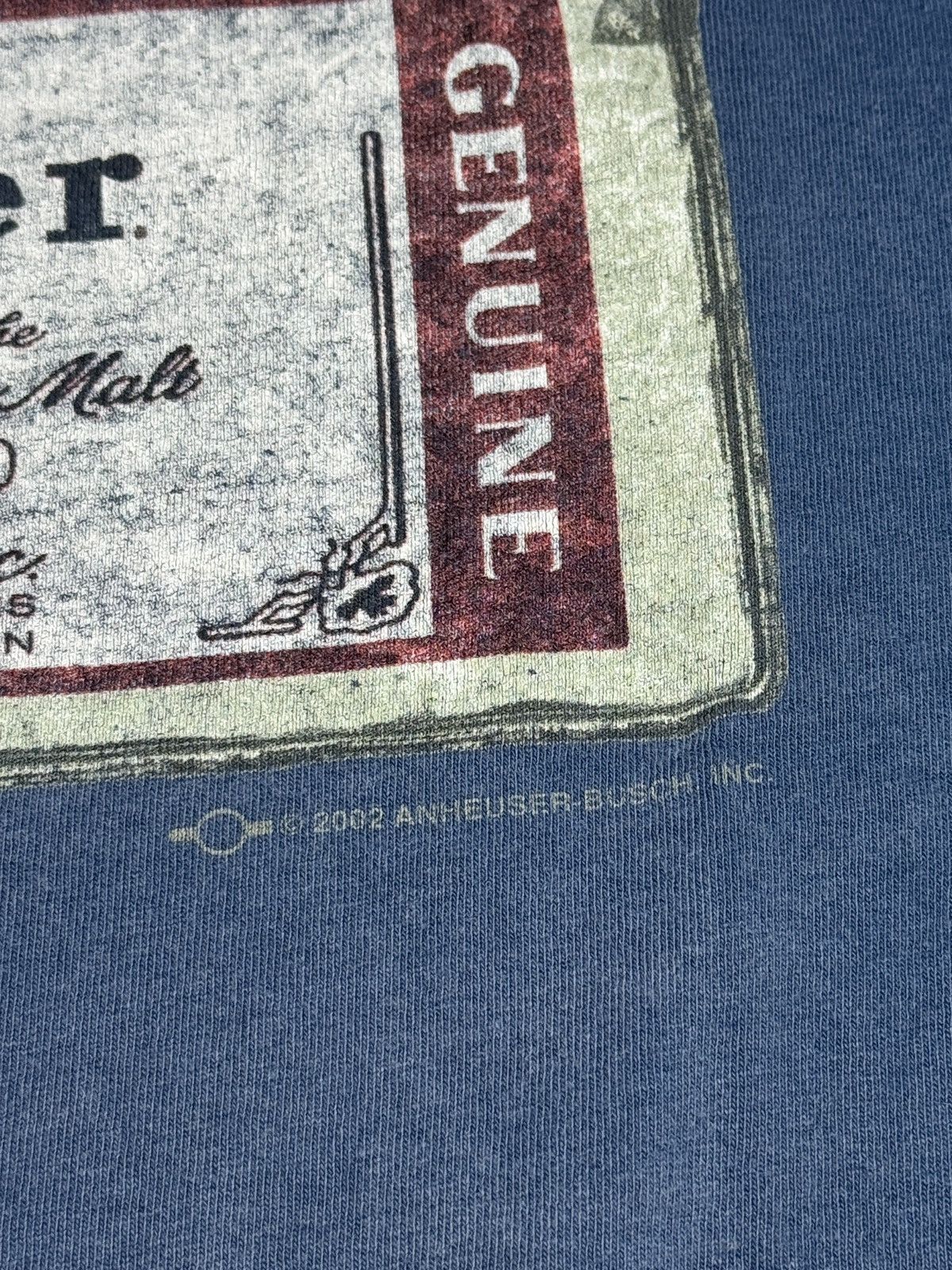 Budweiser Buweiser Beer Logo Vintage 90s Y2K Blue Faded Large T Shirt Size US L / EU 52-54 / 3 - 3 Thumbnail