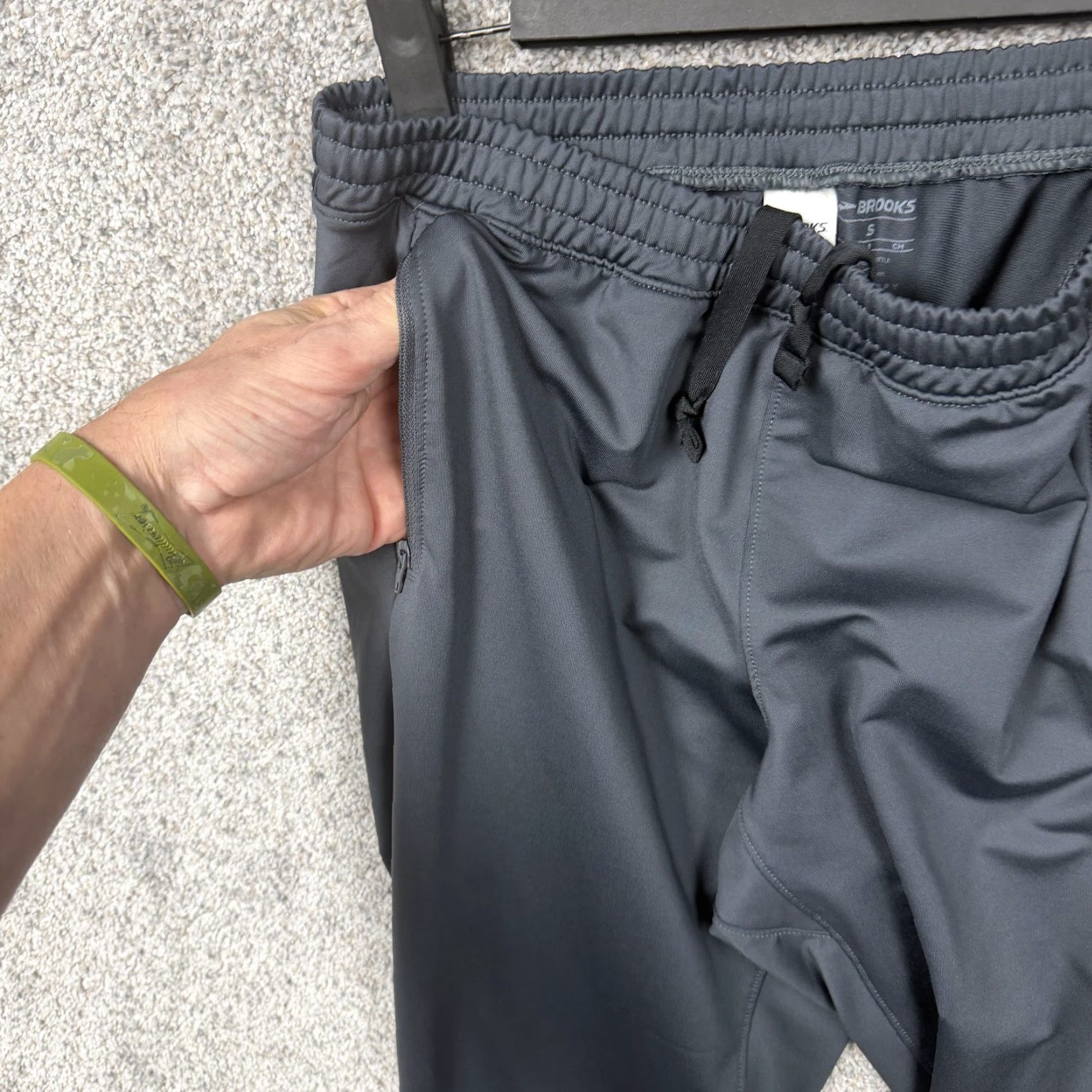 Brooks Brooks Spartan Pants Mens Small Gray Running Ankle Zip Athletic Sporty Layering Size US 29 - 6 Thumbnail