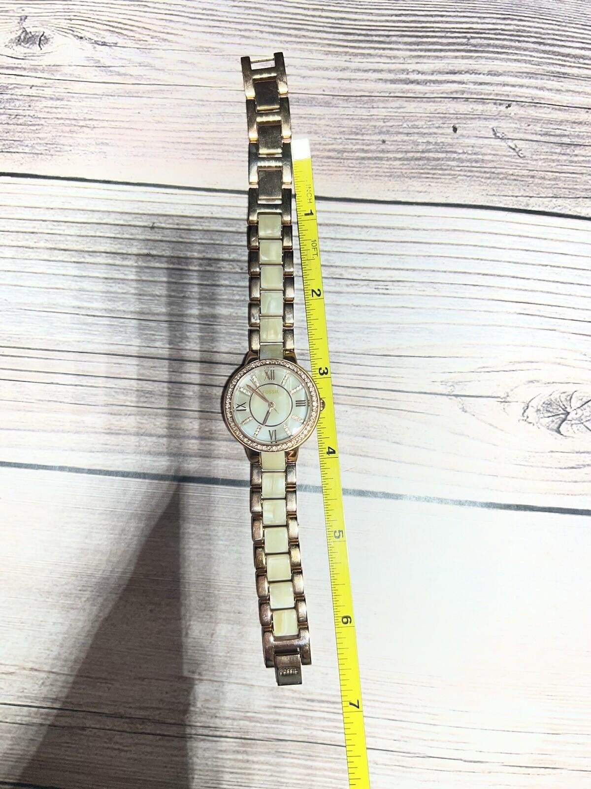 Fossil Women's Fossil Virginia Crystallized Rose Gold Watch Size ONE SIZE - 5 Thumbnail