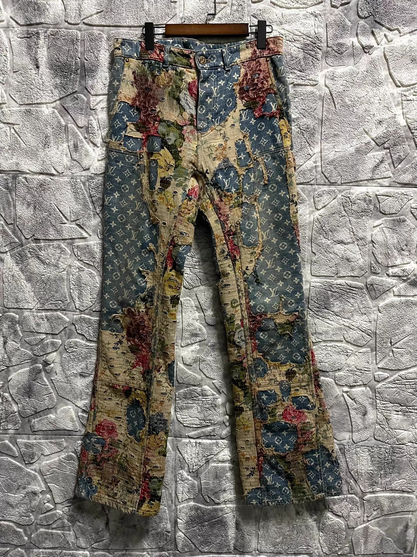 Louis Vuitton LV Boro Floral Jeans 30 Size US 30 / EU 46 - 1 Thumbnail