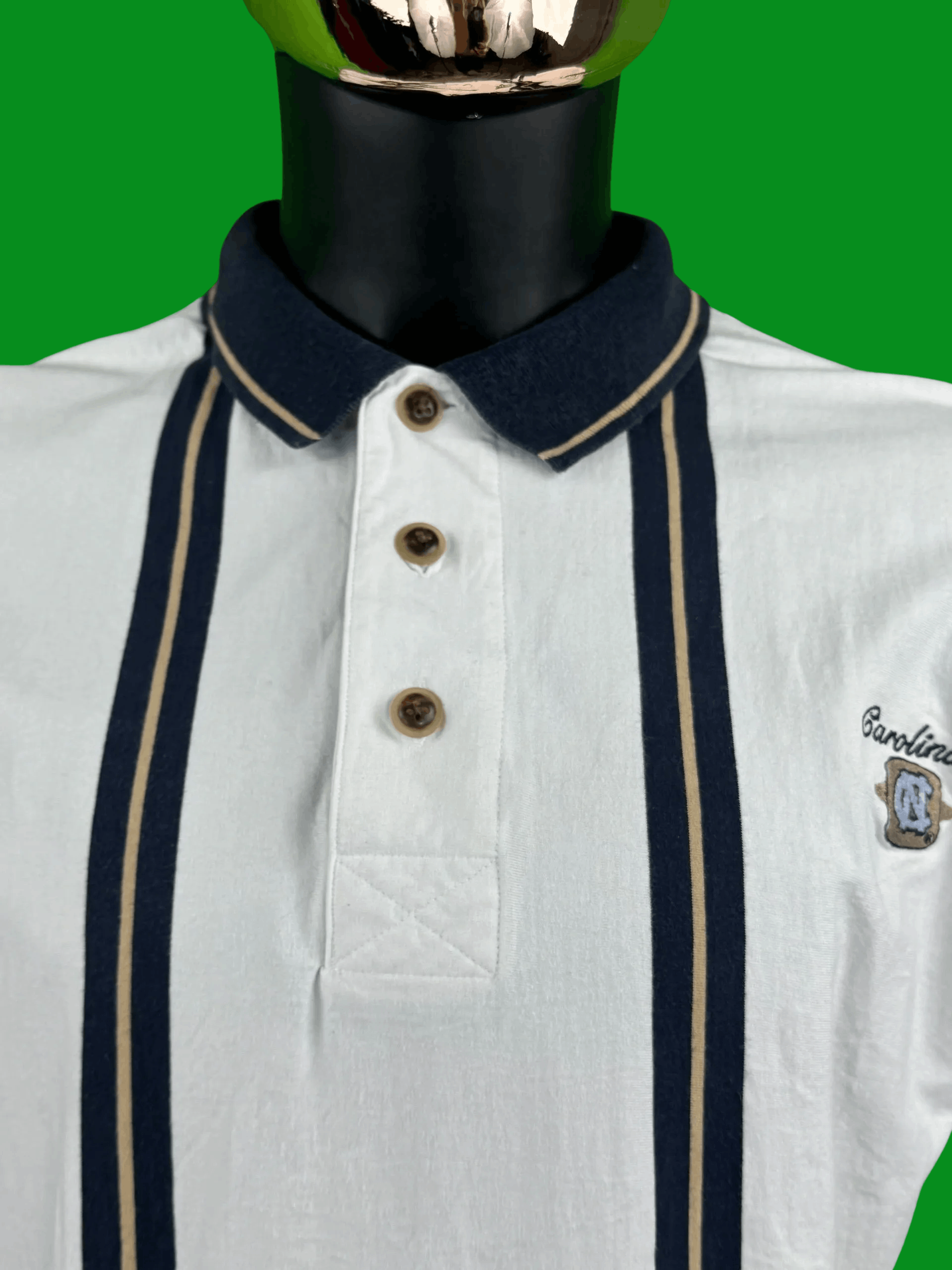 J. America VTG J. America North Carolina Tar Heels Striped Polo Crest Size US M / EU 48-50 / 2 - 4 Thumbnail