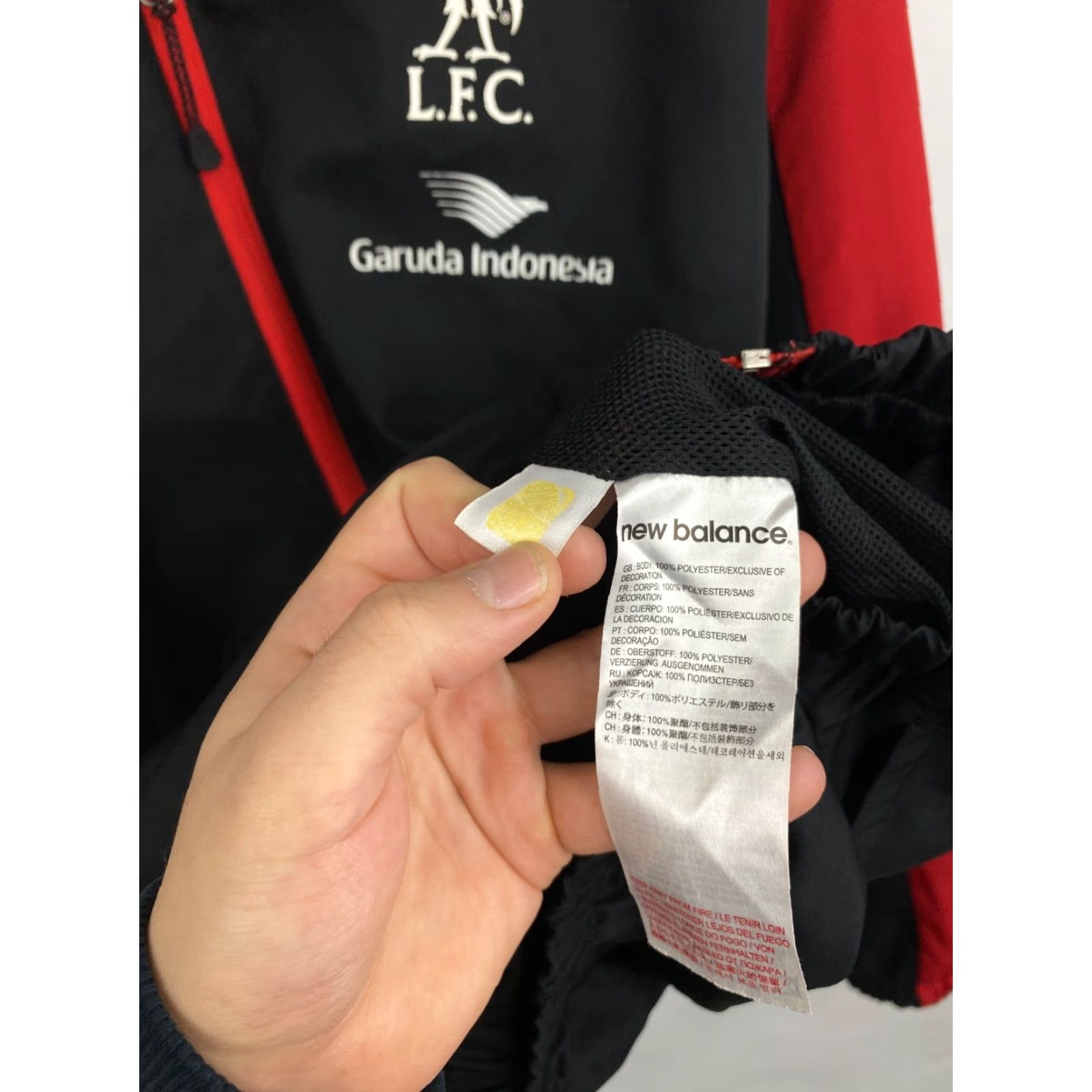 New Balance New Balance Liverpool Zip Jacket Soccer Jersey Rare Retro XXL Multicolor Black/Red Mens Jacket Size US XXL / EU 58 / 5 - 8 Thumbnail