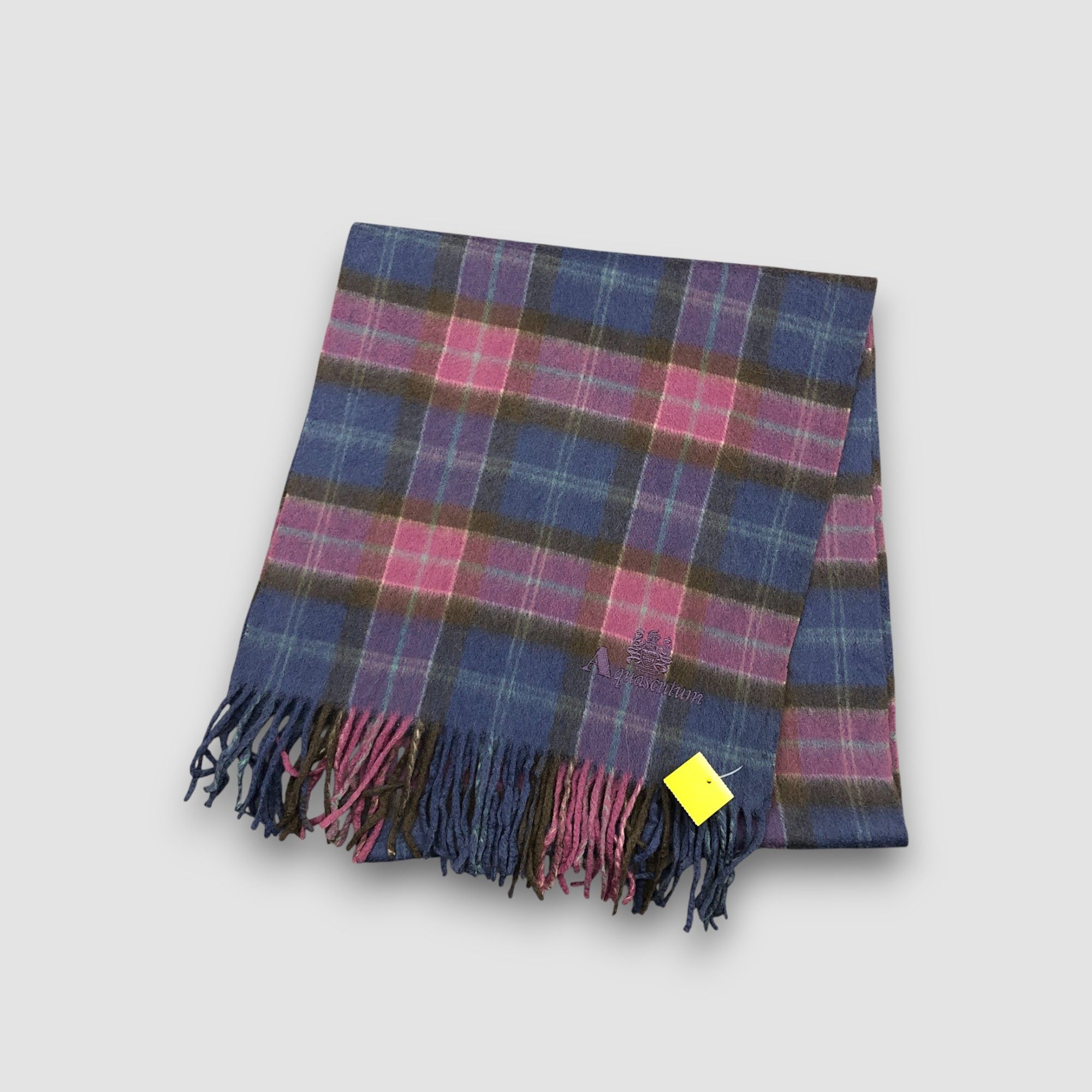 J. Press Vintage Aquascutum Scarf Check Tartan Muffler Wool Scarves Size ONE SIZE - 3 Thumbnail