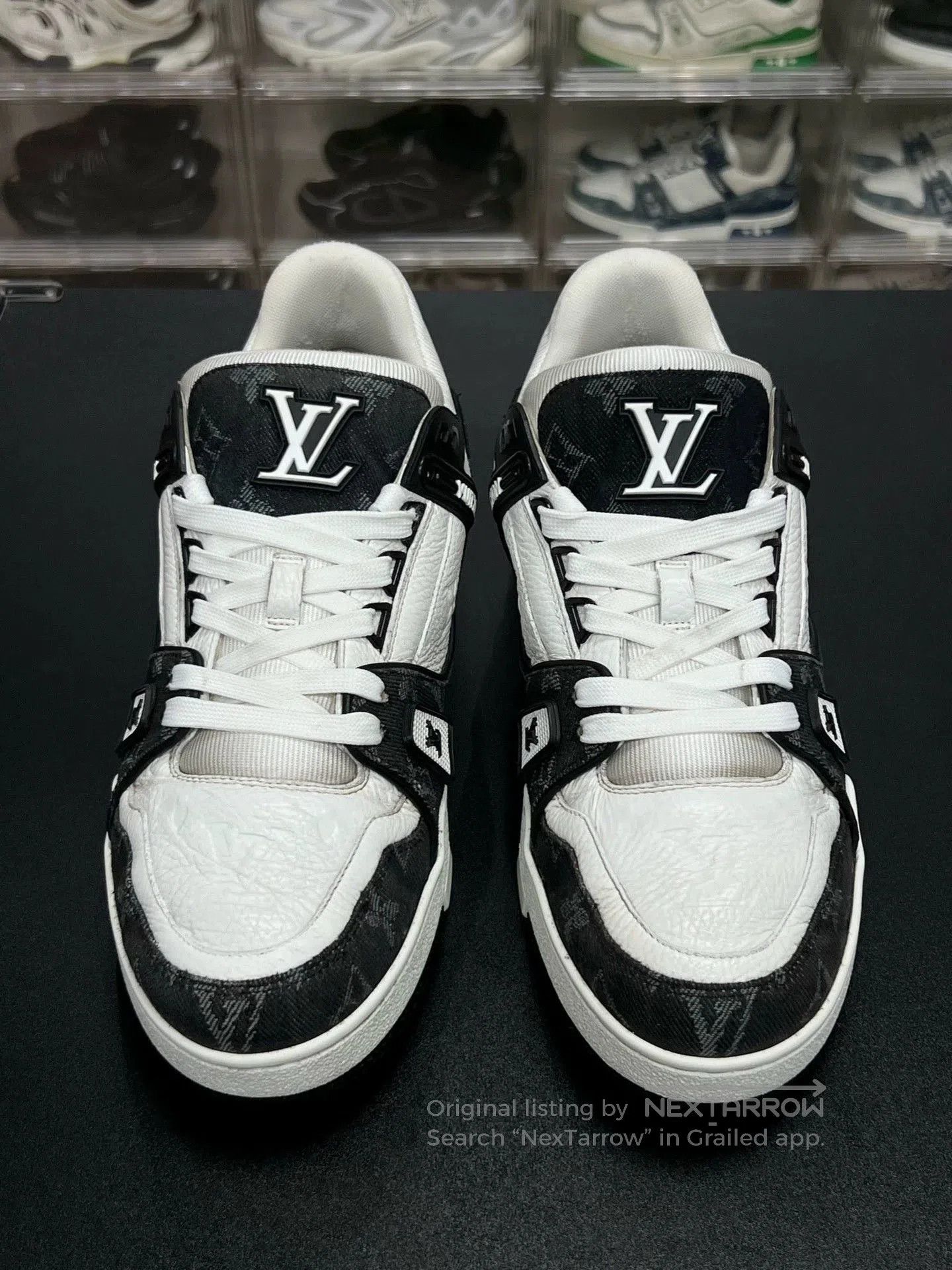 Louis Vuitton lv trainer black and white sneakers uk7.5. Size US 7.5 / EU 40-41 - 2 Thumbnail