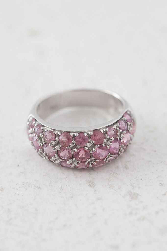 Other White gold pave sapphires ring US 4.75 Size ONE SIZE - 4 Thumbnail