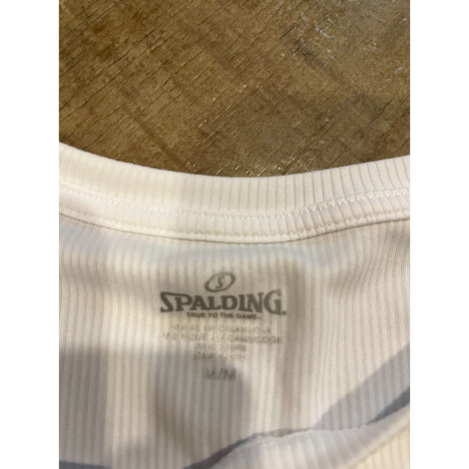 Spalding Spalding Shirt Womens Medium M White Short Sleeve T-Shirt Casual Regular Size M / US 6-8 / IT 42-44 - 4 Thumbnail