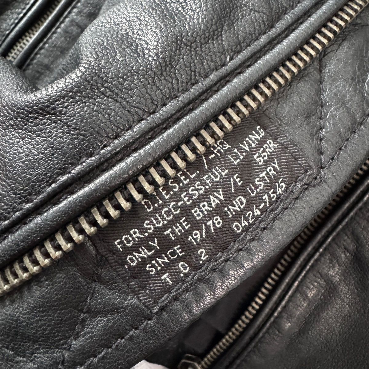 Diesel Diesel Leather Jacket Model J-BO-2 Black Biker Avirex Style Size US XXL / EU 58 / 5 - 5 Thumbnail