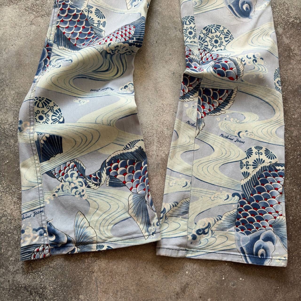 Moschino Moschino Japanese Koi Fish Retro Pants Size 28" / US 6 / IT 42 - 9 Thumbnail