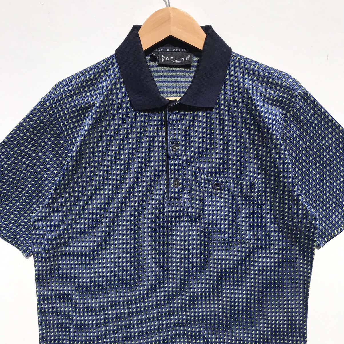 Celine Vintage 90s Celine Homme Polos Shirt Small Logo C Celine Size US S / EU 44-46 / 1 - 6 Thumbnail
