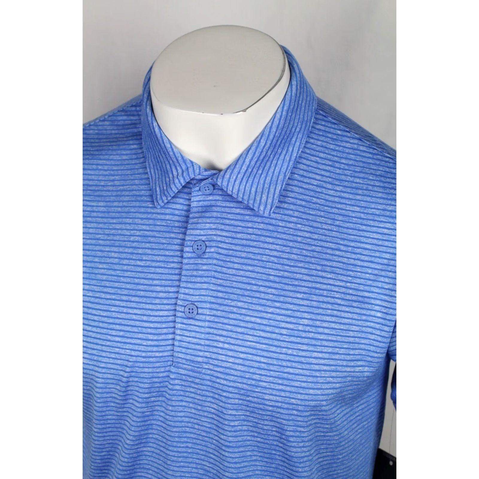 Adidas Adidas Golf Polo Feeder Stripe Short Sleeve M Medium Real Blue ADVS20R778 Size US M / EU 48-50 / 2 - 5 Thumbnail