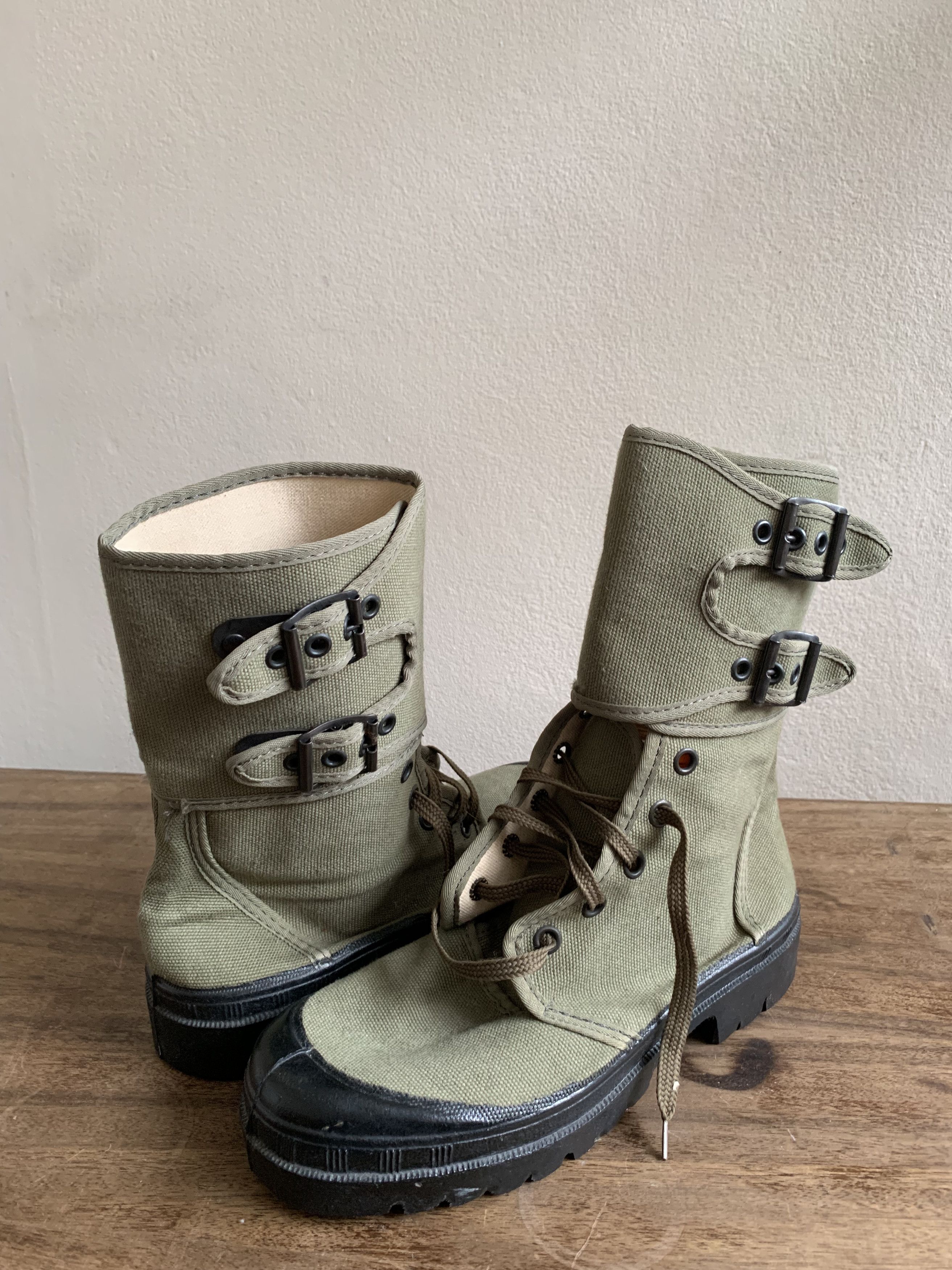 Vintage Wissart French Military Canvas Jungle Boots Size US 7.5 / EU 40-41 - 1 Thumbnail