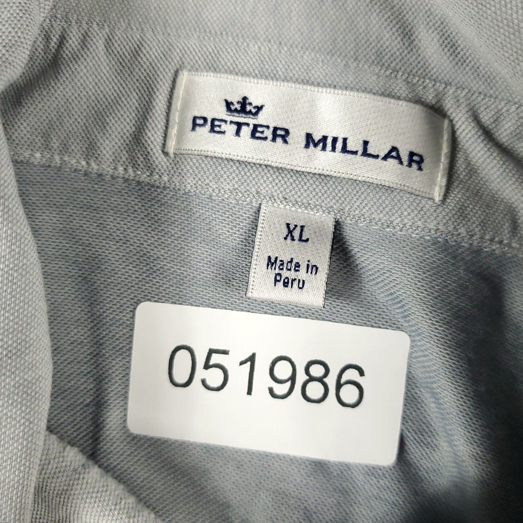 Peter Millar Peter Millar Golf Polo Shirt Men's XL Gray Cotton Short Sleeve Classic Activewear Size US XL / EU 56 / 4 - 7 Thumbnail