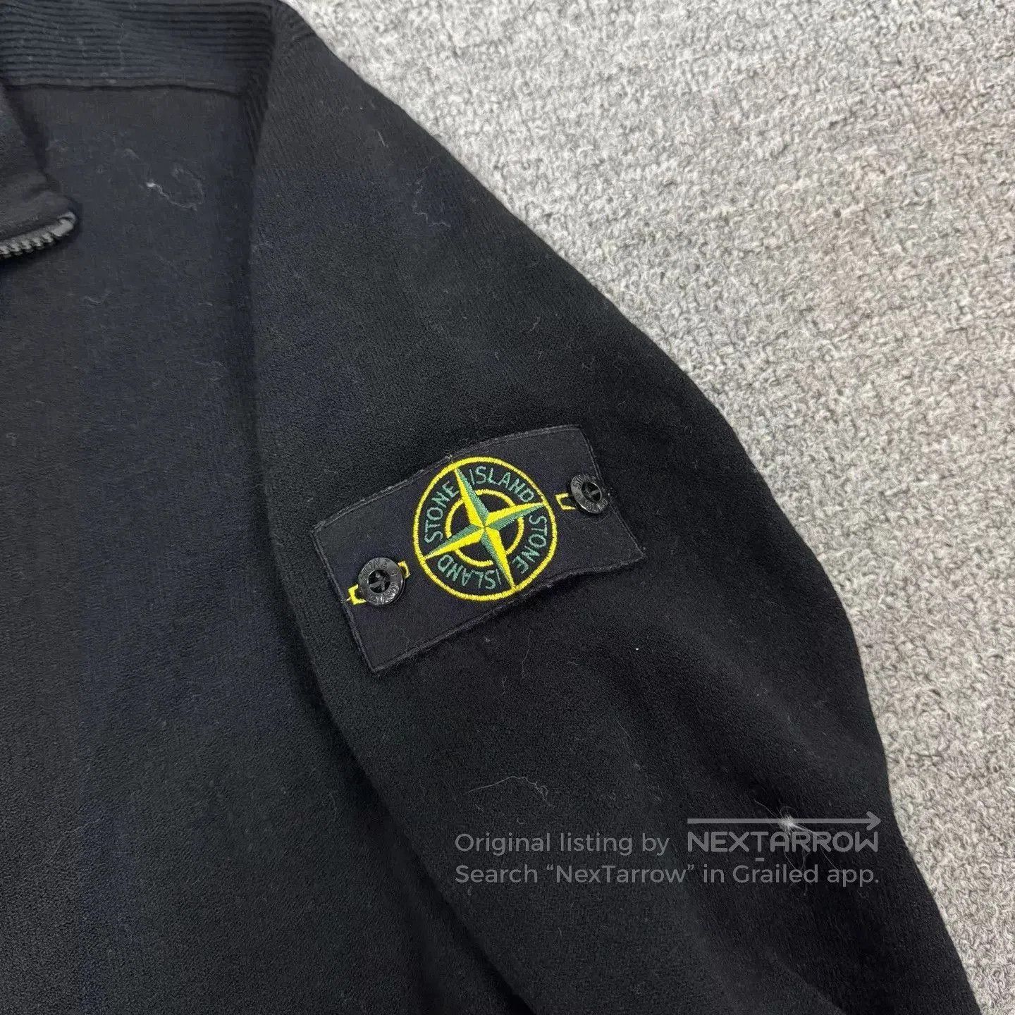 Black Zip-Front Long Sleeve Sweater L.