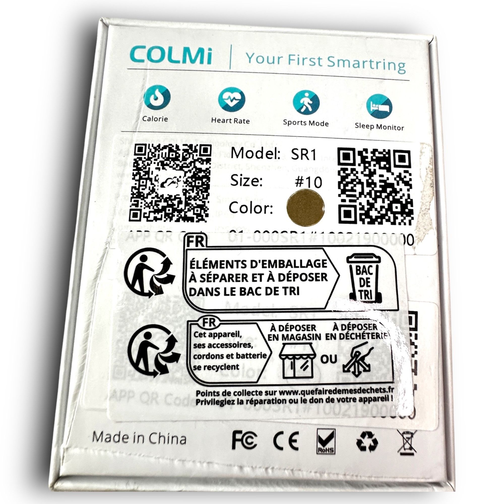 Designer Colmi SR1 Smart Ring SZ 10 Calorie Heart Rate Sports Sleep T Size ONE SIZE - 6 Thumbnail