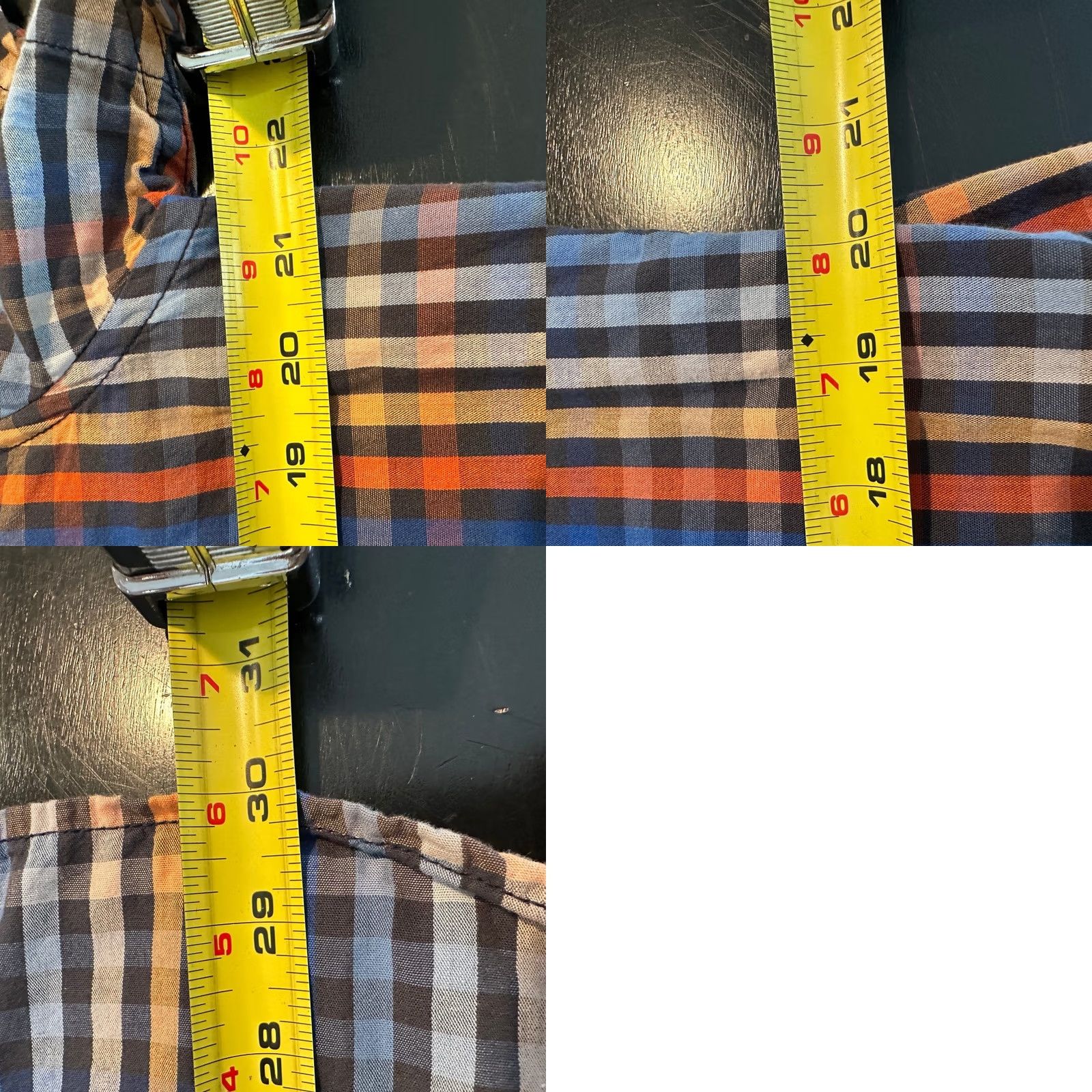 Wrangler Wrangler Shirt Plaid Short Sleeve Button-Down Mens XL Slim Fit Blue Orange Black Casual Shirt Accessories: Button, Chest Pocket, W Logo Size US XL / EU 56 / 4 - 8 Thumbnail