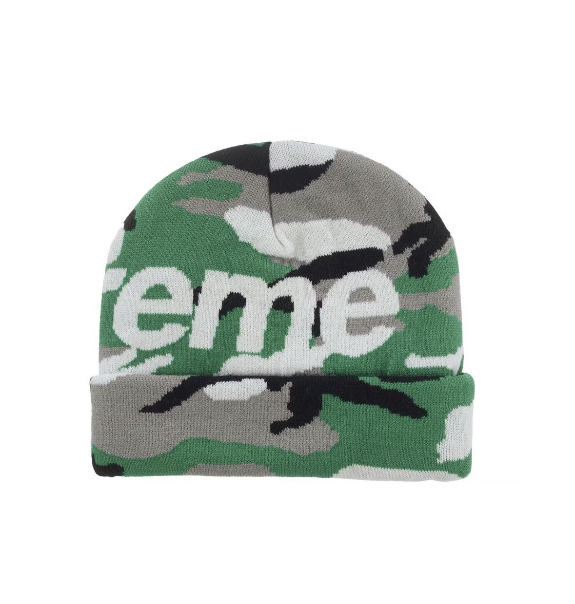 Supreme Supreme Green Camo Big Logo Beanie FW25 Size ONE SIZE - 2 Thumbnail