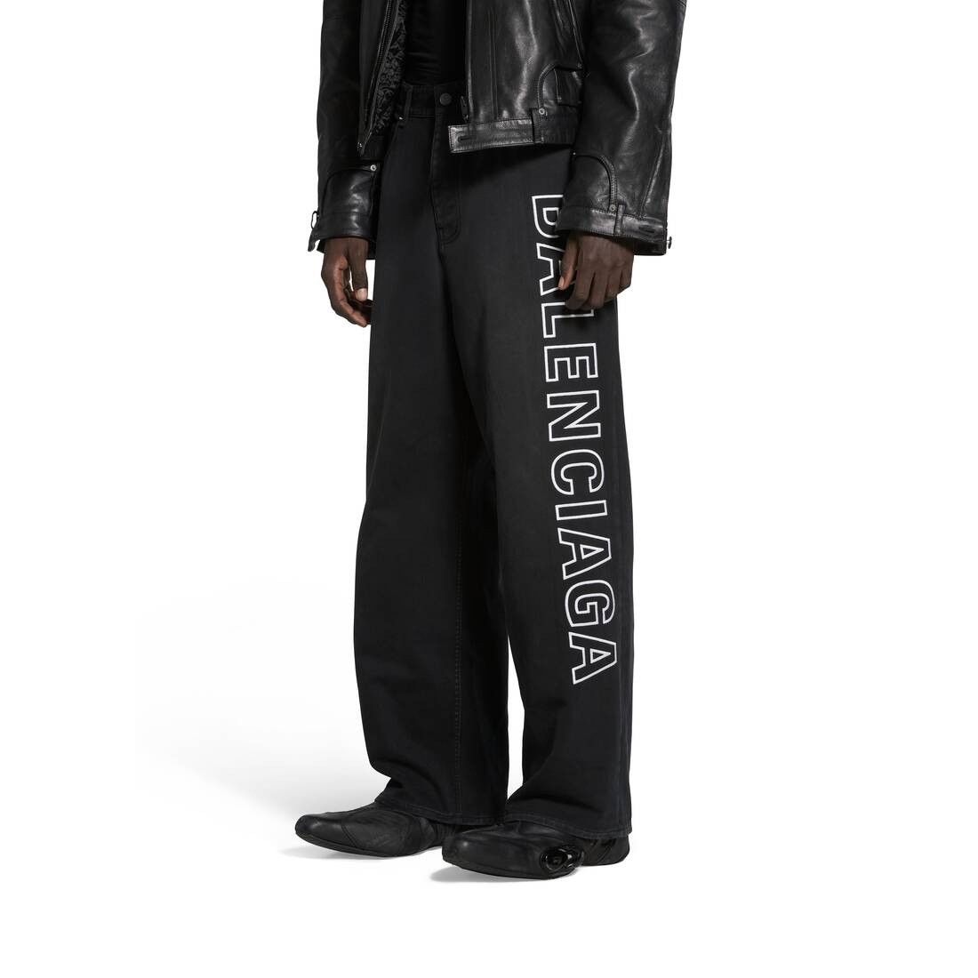 Balenciaga o1srvl11e0425 Outline Baggy Jeans Pant in Black Size US 34 / EU 50 - 6 Thumbnail