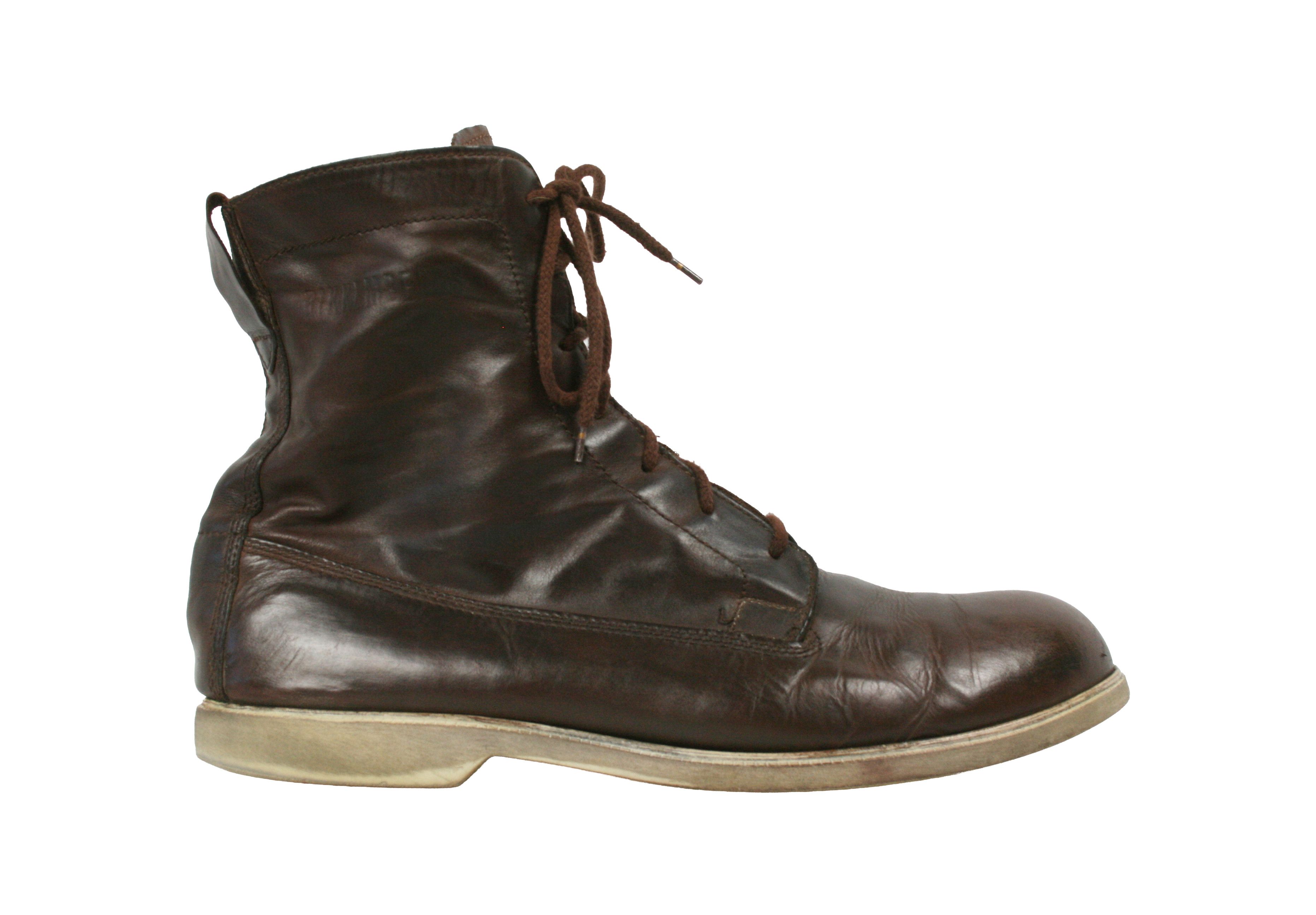 Dirk Bikkembergs 00S Military Combat Leather Boots Vintage Size US 10 / EU 43 - 2 Thumbnail