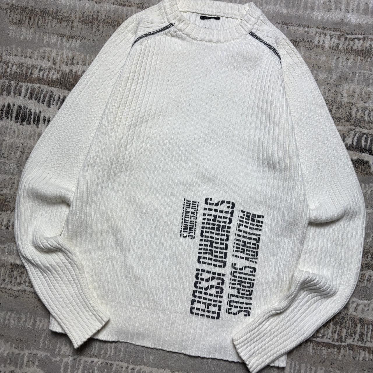 Japanese Brand 00s Ribbed Sweater White M Size US M / EU 48-50 / 2 - 2 Thumbnail