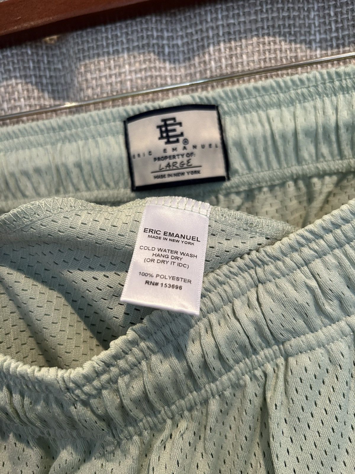 Eric Emanuel Eric Emmanuel Light Green White EE Shorts Size US 33 - 4 Thumbnail