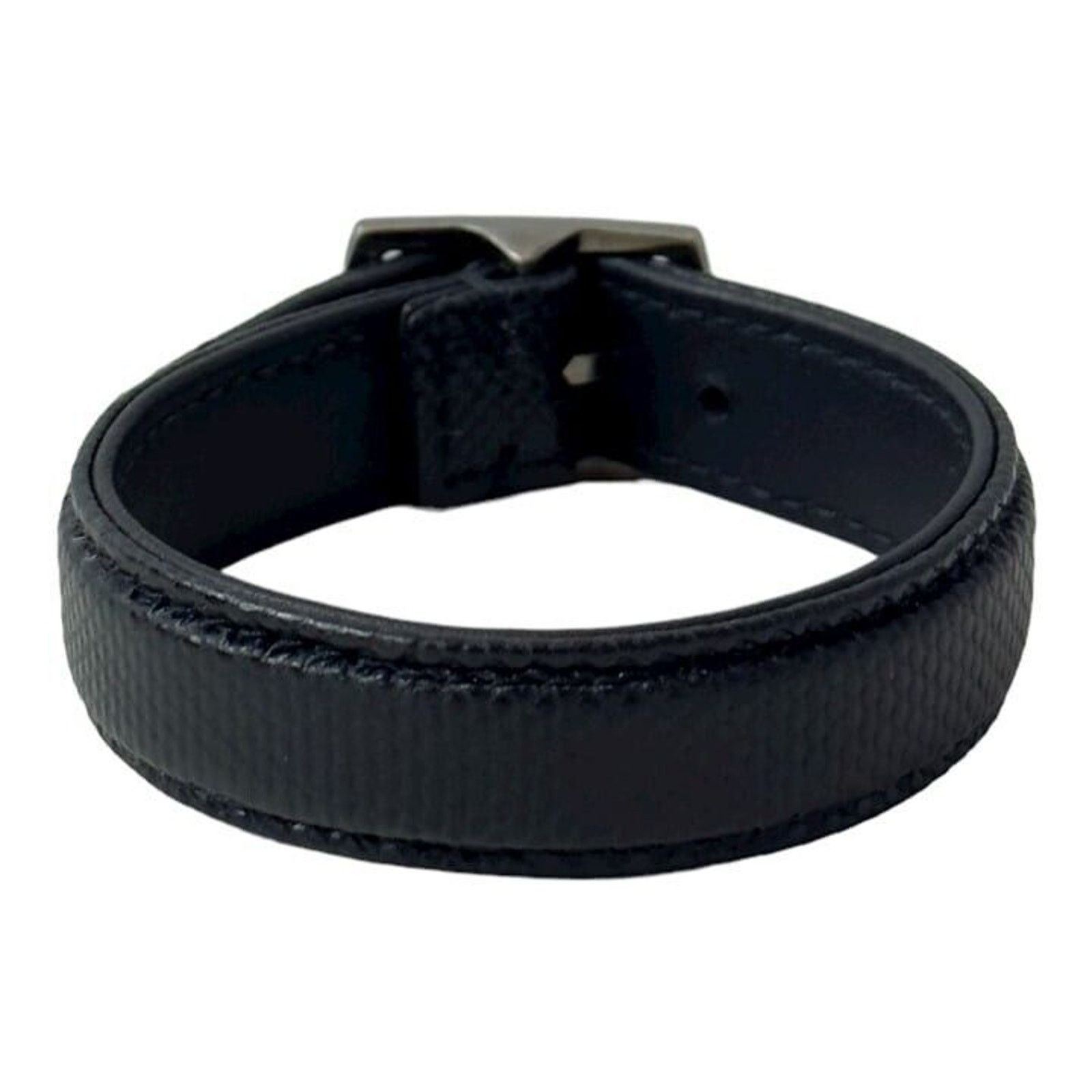 Saint Laurent Paris Saint Laurent Snake Embossed Black Leather Bracelet Size ONE SIZE - 3 Thumbnail