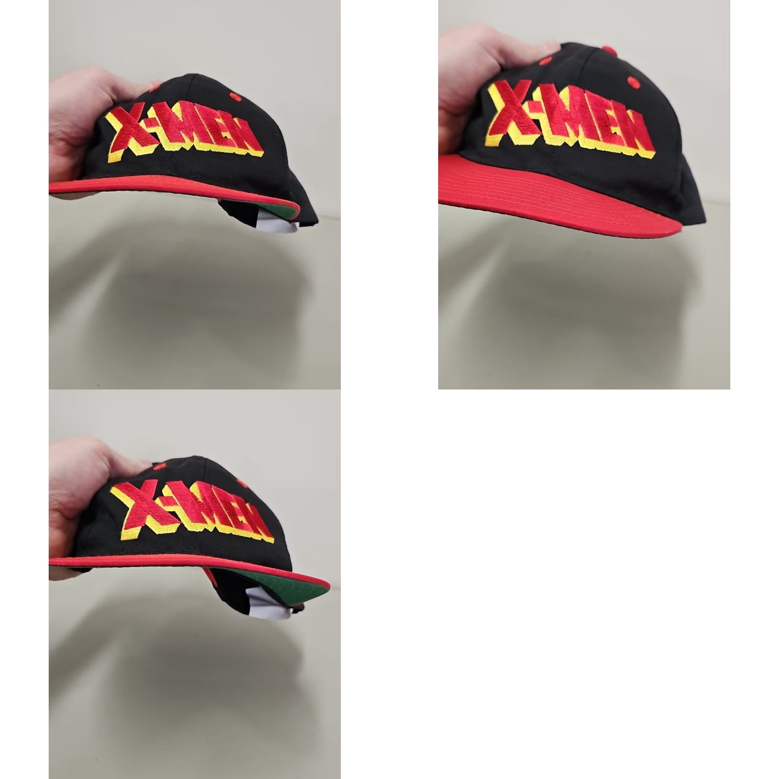 American Needle VINTAGE American Needle X-MEN Snapback Hat Cap Adjustable Unisex Adults Black Red Yellow Green 1990s Marvel Cap Mens Womens Boys Girls Size ONE SIZE - 8 Thumbnail