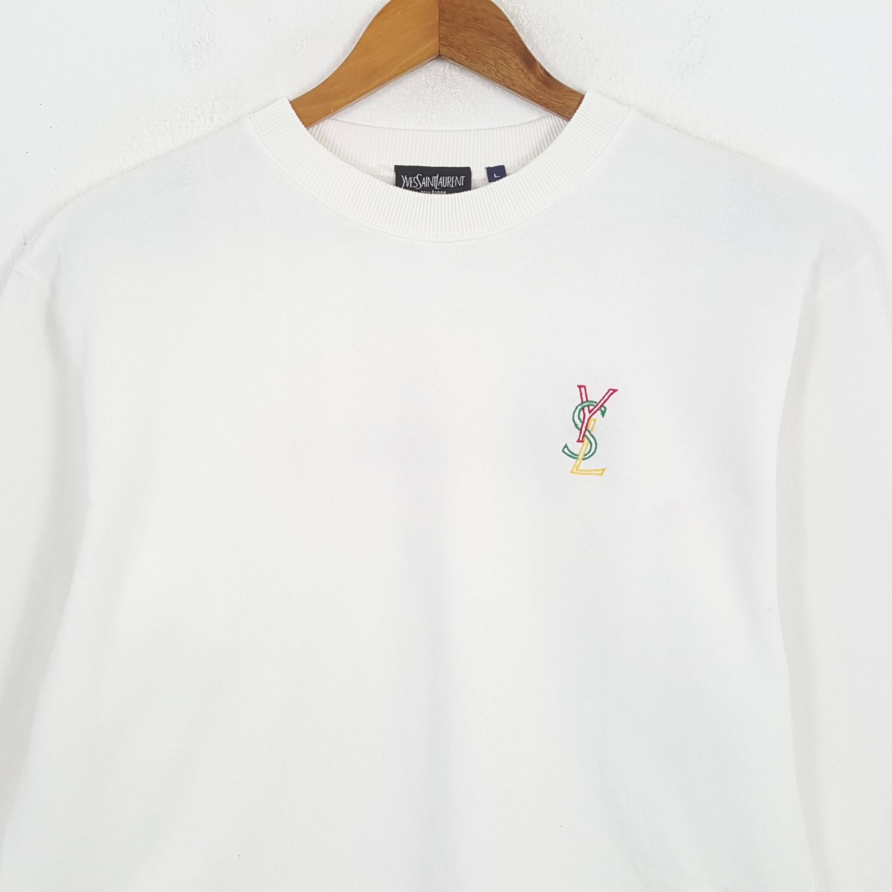 Vintage × Yves Saint Laurent Vintage YVES SAINT LAURENT Italian Fashion Brand Sweatshirt Size US L / EU 52-54 / 3 - 4 Thumbnail